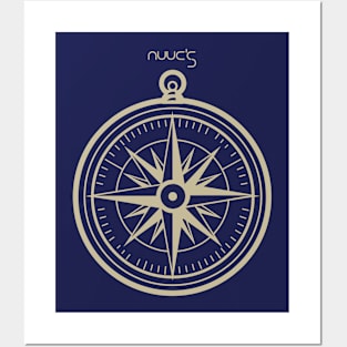 Marine nautical boat compass Posters and Art